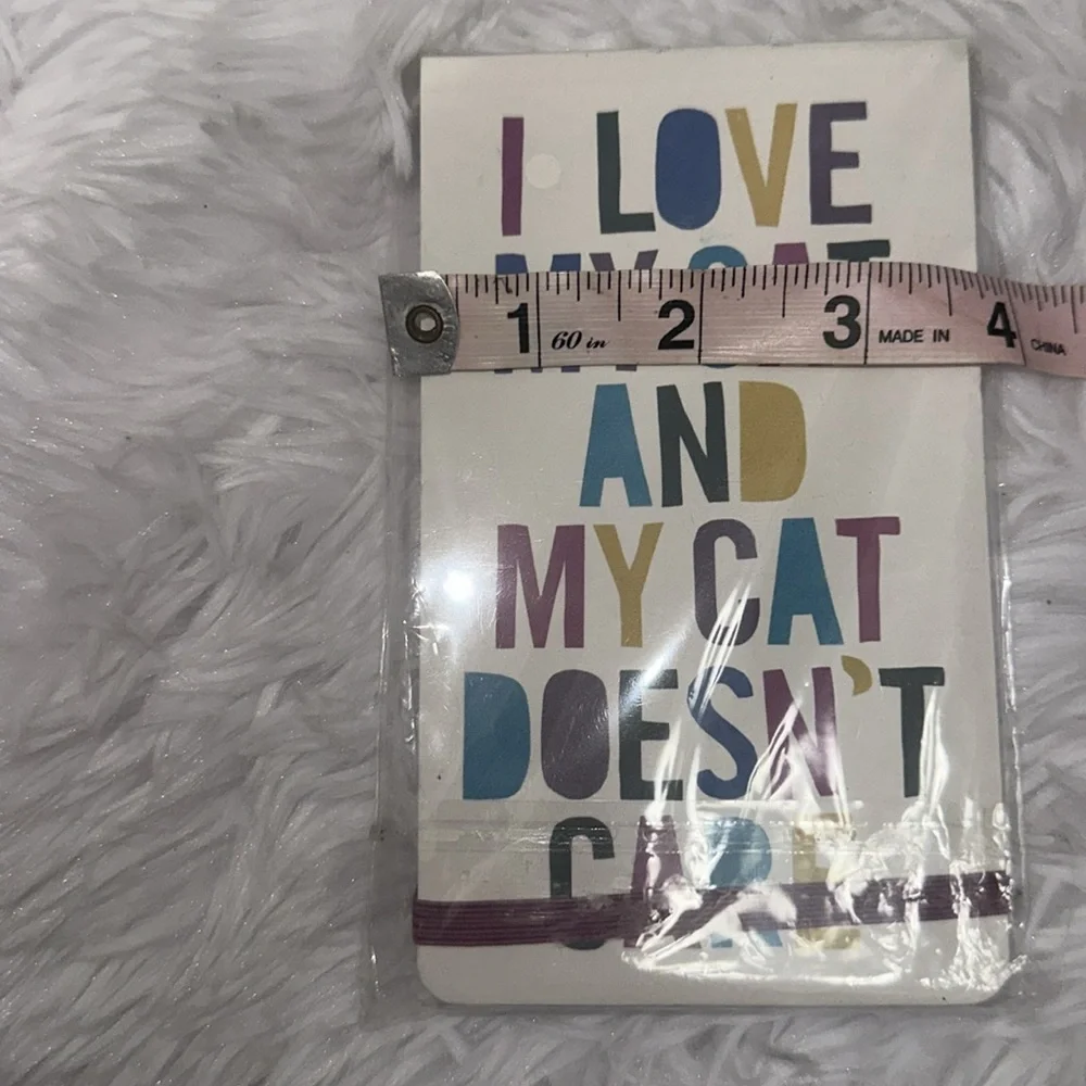 Fringe Notebook I Love My Cat Purse Size Teacher Gift 6” x 4” NEW